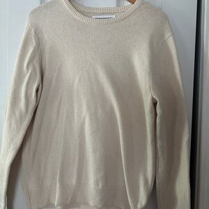 Amazon Essentials Cream Crewneck Sweater Classic Knit
